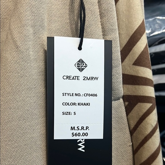 CREATE 2MRW Beige Joggers with Brown Patterns - Picture 4 of 8